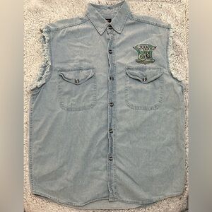 Blue Denim Sleeveless Daytona Beach Bike Week Vest 2013